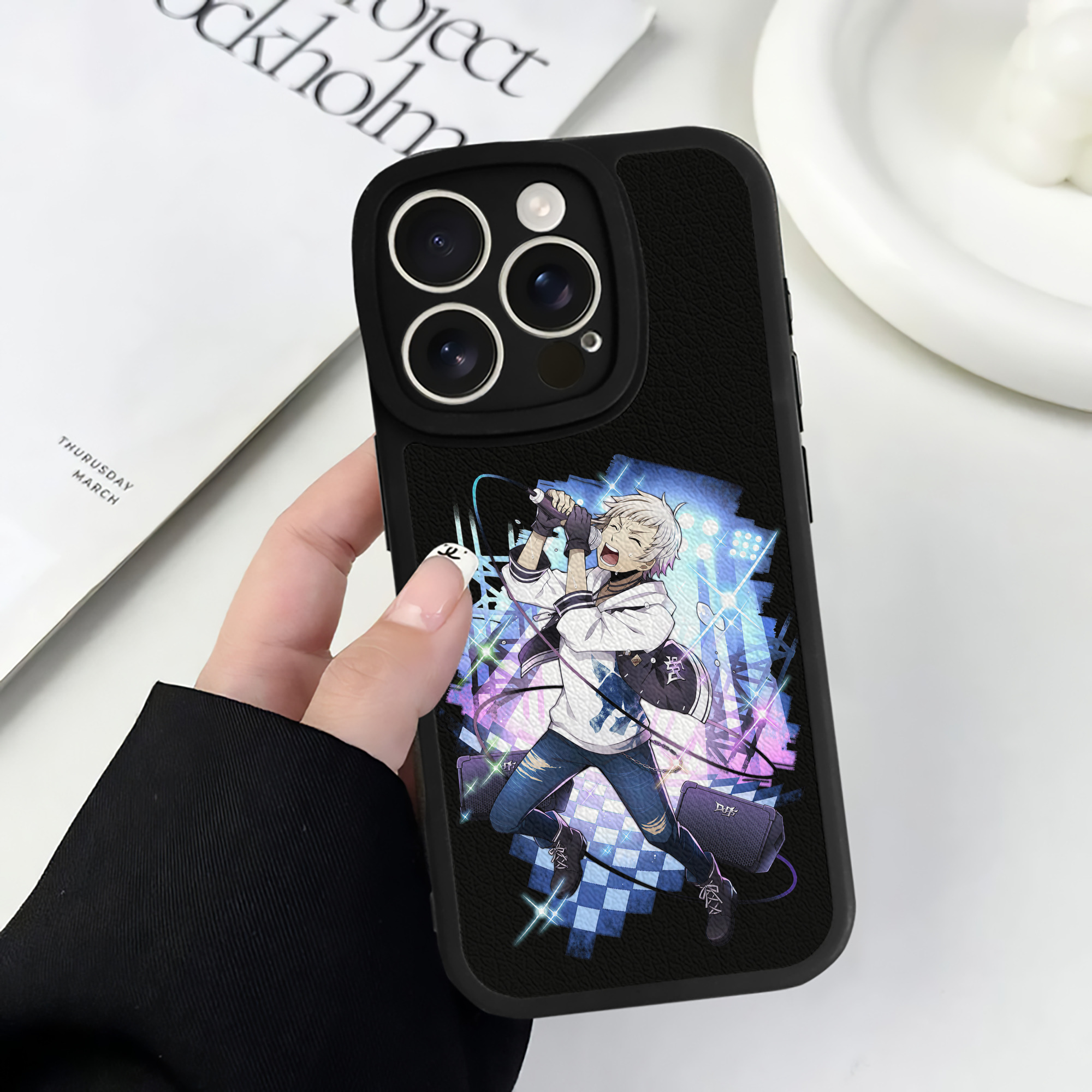 （画像用） 文豪ストレイドッグス Bungo Stray Dogs 【iPhone 16シリーズ対応】シリコンスマホケース（レザー調） 材質：シリコン